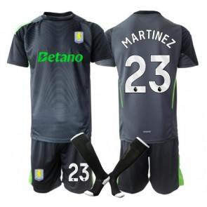 Aston Villa Emiliano Martinez #23 Målvakt Hemmaställ Barn 2025-26 Kortärmad (+ Korta byxor)
